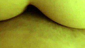 Latina bent over in hotel for doggystyle sex ending in creampie.