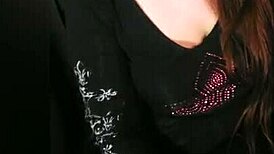 hot neighbor smokes cigarette outside