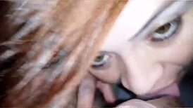 Redhead Receives Blowjob With Creampie And Semen In Mouth