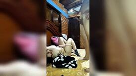 Colombian Couple Shares Whore In Doggystyle And Riding