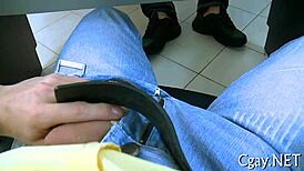 Sexy gay fellows enjoying each other's company in a private moment.