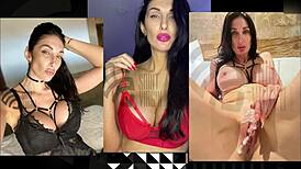 Stepmom covered in cum on tits by stepson