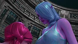 Noble elf girl hides futanari secret in 3D sex