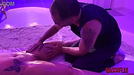 Massage leads to ass licking and doggystyle fucking