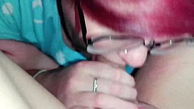 Horny stepsister with big ass sucked my big dick in the bedroom