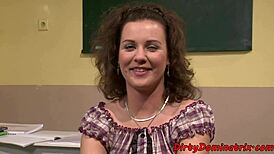 Ever seen a cute student disciplined with pussy toys?