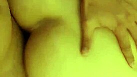 Latina bent over in hotel for doggystyle sex ending in creampie.