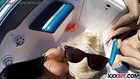 Sexy Petite Teens Fuck Hard in Lesbian Group POV