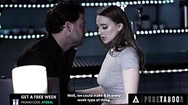 Desperate Teen Faces Rough Deepthroat and Hair Pulling for Job