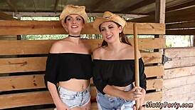 Hardcore Van Ranch Affair Turns Into a Wild Teen Threesome Outdoor