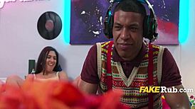 She distracts her gamer boyfriend with anal plugs and squirting.