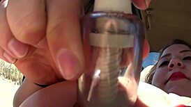 Yo, check this perverted old man sucking chubby teen's fat tits!