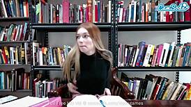 amateur college teen masturbates wet pussy on webcam during study hall