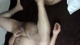 Boyfriend fucks BBW wife anally while cuckold watches