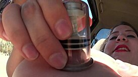 Yo, check this perverted old man sucking chubby teen's fat tits!