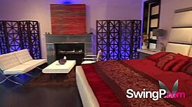 Black Lace Babes in WILD Swinger FUCKING Orgy!