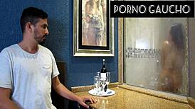 jhennicris dj flaunts big tits in steamy sauna