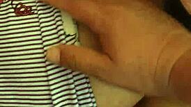 Teasing my wife's tits in lingerie?