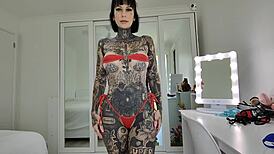 Melody Radford Tries On Red And Blue Micro Bikini