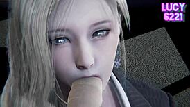 Young secretary struggles to refuse at work with big cock on desk