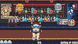 That cute hentai game has a milk bouncer with giant boobs expanding