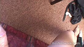 Man, I’m totally hooked on this petite ebony 19-year-old girl, she’s wild fucking in POV teen action!