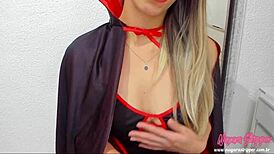 Vampirinha gives a delicious blowjob with guided jerk off instructions