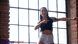 fitness rooms got me wild with lexi dona, tasty stacey, tiny tina in lesbian threesome... wow!