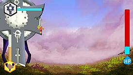 Female Knight Undresses During Fight in Hentai Game