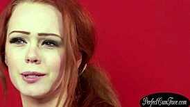 Naughty Redheaded Beauty Dines On Cock!