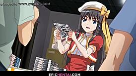 Cute cosplay uniforms on naughty hentai chicks