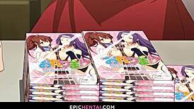 Cute cosplay uniforms on naughty hentai chicks