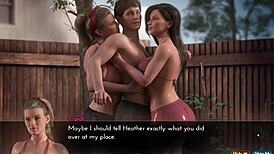 Wild outdoor bukkake scene in new Hentai game