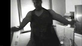 April rains popping her saggy tits and ass while dancing in gold and black fit, bbw style 😍