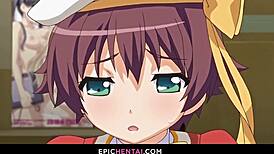 Cute cosplay uniforms on naughty hentai chicks