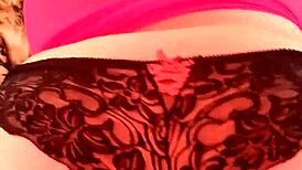 Krystal bent over in lace panties for intimate encounter