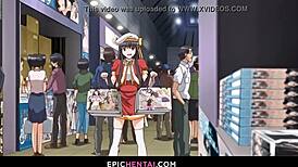 Cute cosplay uniforms on naughty hentai chicks