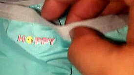 Watch me masturbate and cum in my best friend's favorite blue panties!