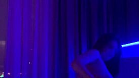 Redheaded teen stretches her wet pussy holes intensely on webcam close-up.