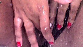 Nina Rivera teases with PUFFY PUSSY PLAY in the shower. Just watch her vibe!