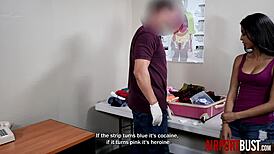 Skinny Latina Sex With Security Guard