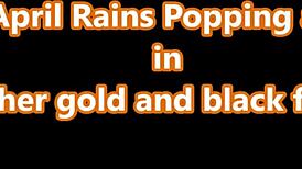 April rains popping her saggy tits and ass while dancing in gold and black fit, bbw style 😍