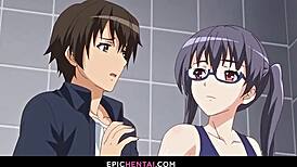 Cute cosplay uniforms on naughty hentai chicks