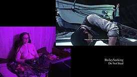 Naked playthrough of Evil Within 2 with monster tits