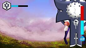 Female Knight Undresses During Fight in Hentai Game