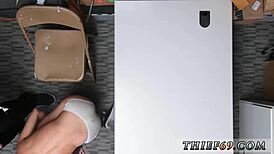 Petite officer inspects items at work station