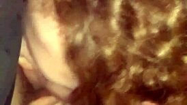 Curly Redhead Sucks Deepthroat Passionately