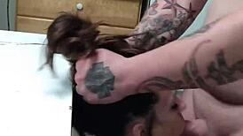 Best Facefuck and Anal With Brunette Canadian Slut