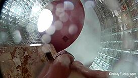 Christy Mack's backstage lesbian shower fun