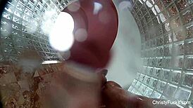 Christy Mack's backstage lesbian shower fun